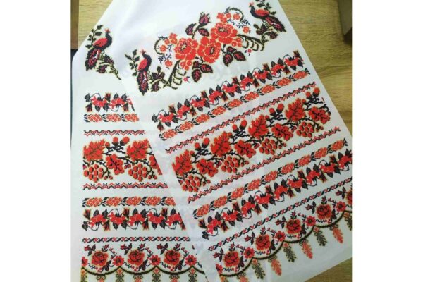 Рушник пасхальный Птички габардин 360х1500 (мм)